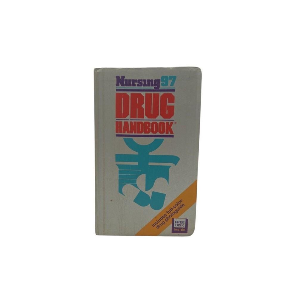 Nursing 97 Drug Handbook NDH 1997 Springhouse w/ Floppy Disk Vtg Pharmacy Book